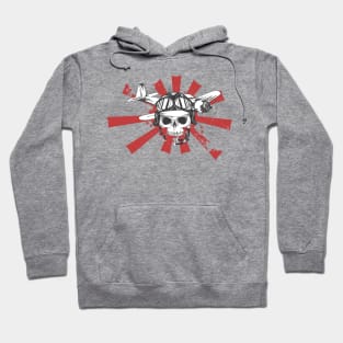 Japanese Warrior Flying Skull Hoodie